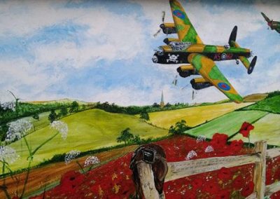 166 Squadron mural